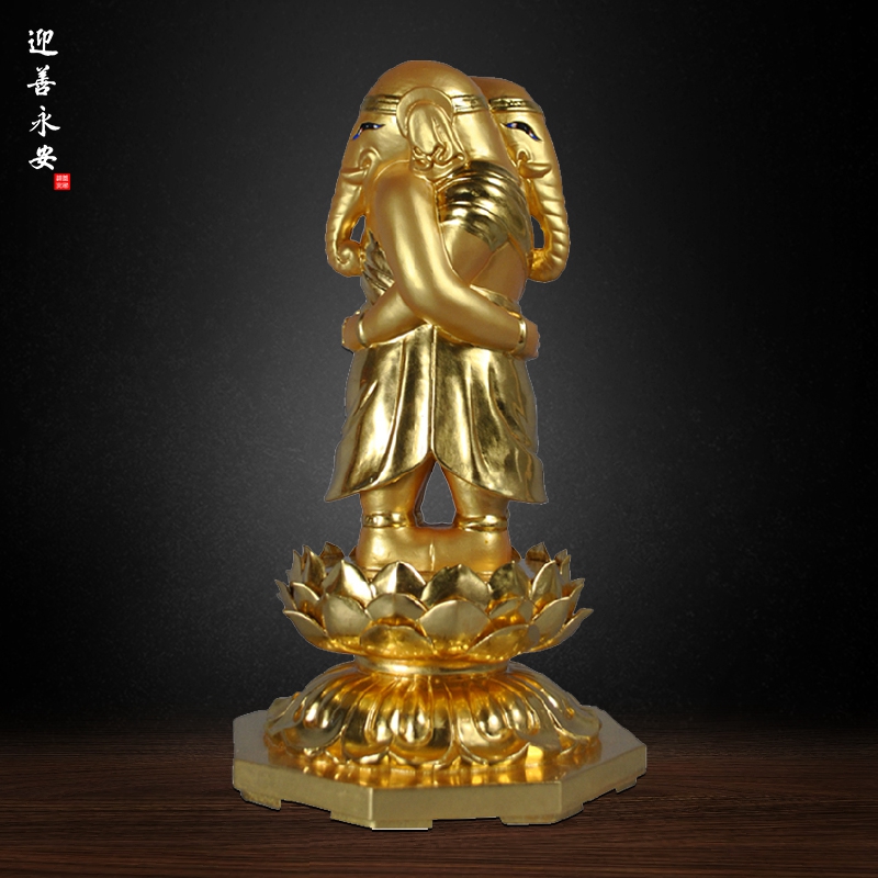 日本佛像东密欢喜天佛木雕造像家居用品佛像贴金佛堂供奉摆件定制