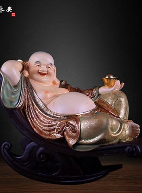 迎善永安木雕未来佛布袋和尚