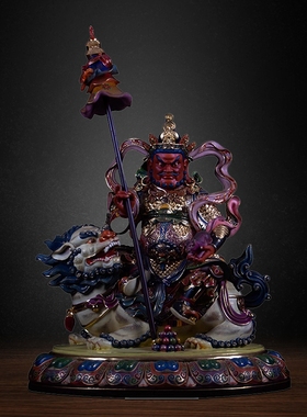 木雕彩绘摆件造像定制柴火武财神