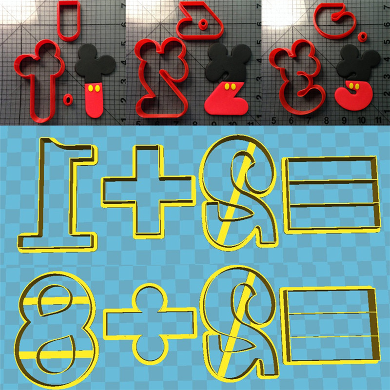 米奇数字0到9加减乘除卡通包子馒头模具蛋糕装饰立体蒸花样面食模