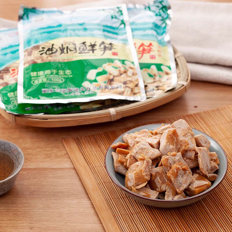 丽水特产油焖笋山水康源油焖鲜笋100g油焖春笋毛笋大笋即食下饭菜