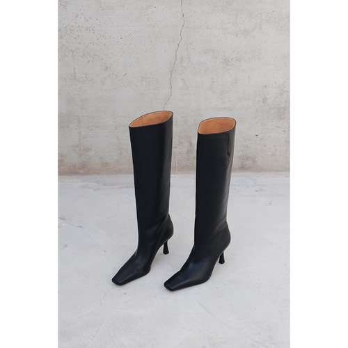 IORE理想矿石简约气质牛皮长筒靴