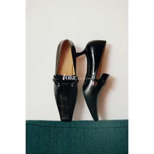 优雅气质扣带小猫跟低跟单鞋 干练冷静 IORE理想矿石设计师原创