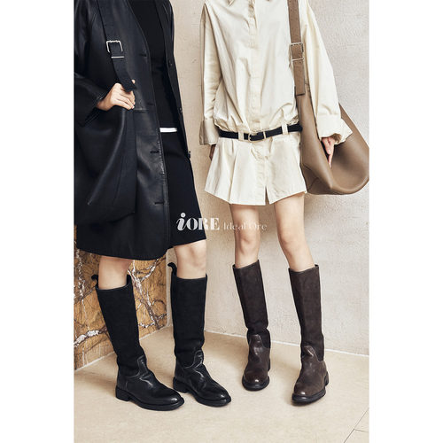 IORE理想矿石低跟骑士靴及膝靴