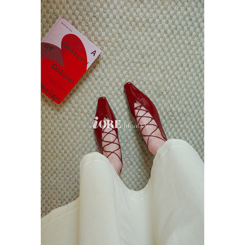 IORE理想矿石长绑带缠绕脚背单鞋