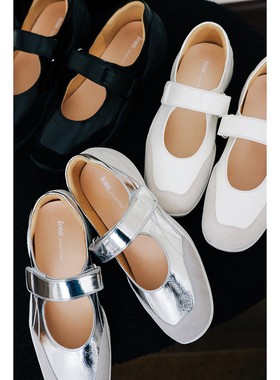 IORE理想矿石设计师原创 知识分子风运动玛丽珍舒适平底休闲单鞋