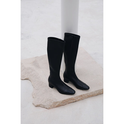 IORE弹力羊皮包腿显瘦中跟及膝靴