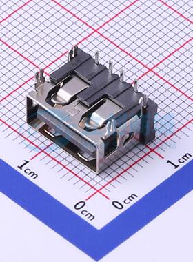 USB连接器 USB-240-BRW 插件 10.0 AF90度四脚全插USB插座无卷边