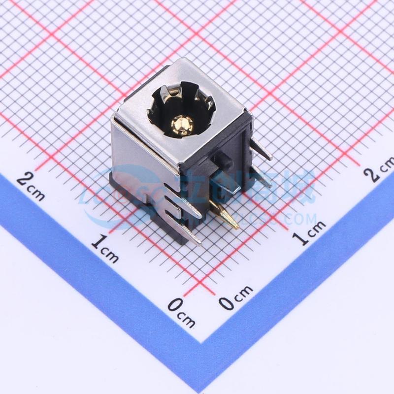 DC-044B-D025 插件 DC电源插座 弯插 2.5mm 6mm DC电源连接器