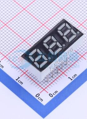 LED数码管 FJ2381APG 插件 3位 绿色 共阴极 原装 电子元器件配单