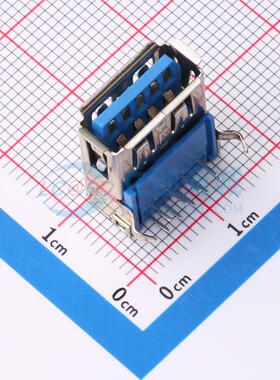 USB连接器 XUSF-0901-0413 插件 USB 3.0 AF90插板式卷边 Type-A