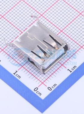 USB连接器 USB-101-W-FE环保 插件 Type-A 直插 4P 电子元器件