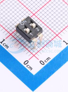拨码开关 SMXH-02K-TP 插件 2位 2.54mm