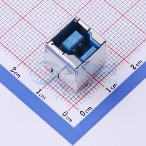 USB连接器 HC-ST-030-10B-L-Z-30-R 插件 镀金30U Type-B 直插 9P