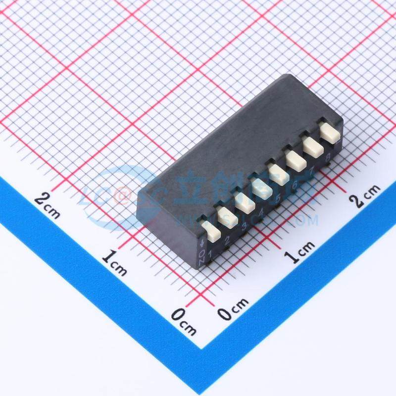 拨码开关 2.54-8P TPCB SMD 琴键 8位 2.54mm