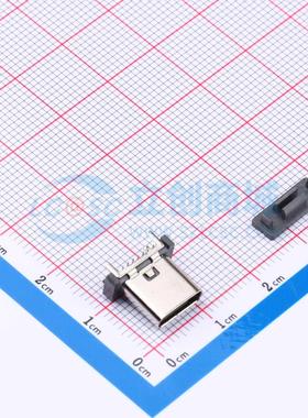 USB连接器 TYPEC-300-BCP16H100 SMD 立贴 直立式 H=10 Type-C 立