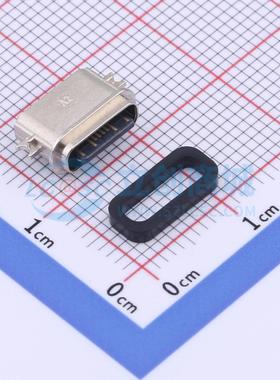 USB连接器 TYPE-C 16PFS 2JCB1.2-H6.5 IPX8 SMD IPX8 配黑色胶圈