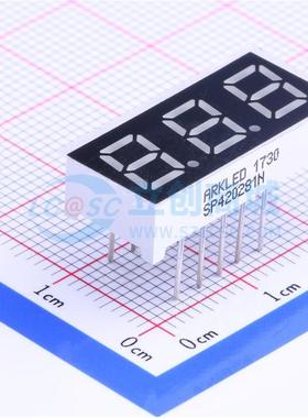 LED数码管 SP420281N 插件 3位 红色 共阴极 原装 电子元器件配单