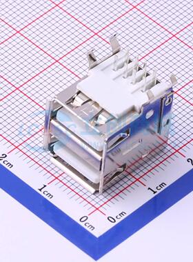 USB连接器 907-112A1012D10200 插件 AF双层 半包 弯脚 有边 铜 P