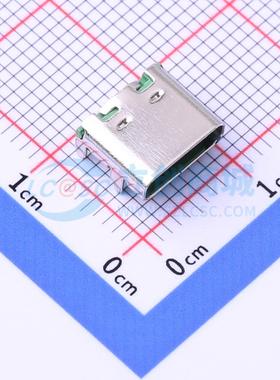 USB连接器 TYPEC-304A-ACP16G SMD 绿色8.94x7.35x3.26mm Type-C