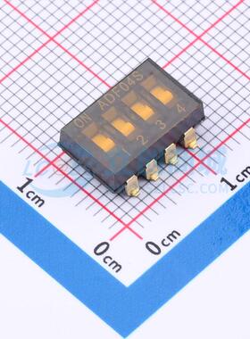 拨码开关 1-1825059-7 SMD 4位 焊片 2.54mm