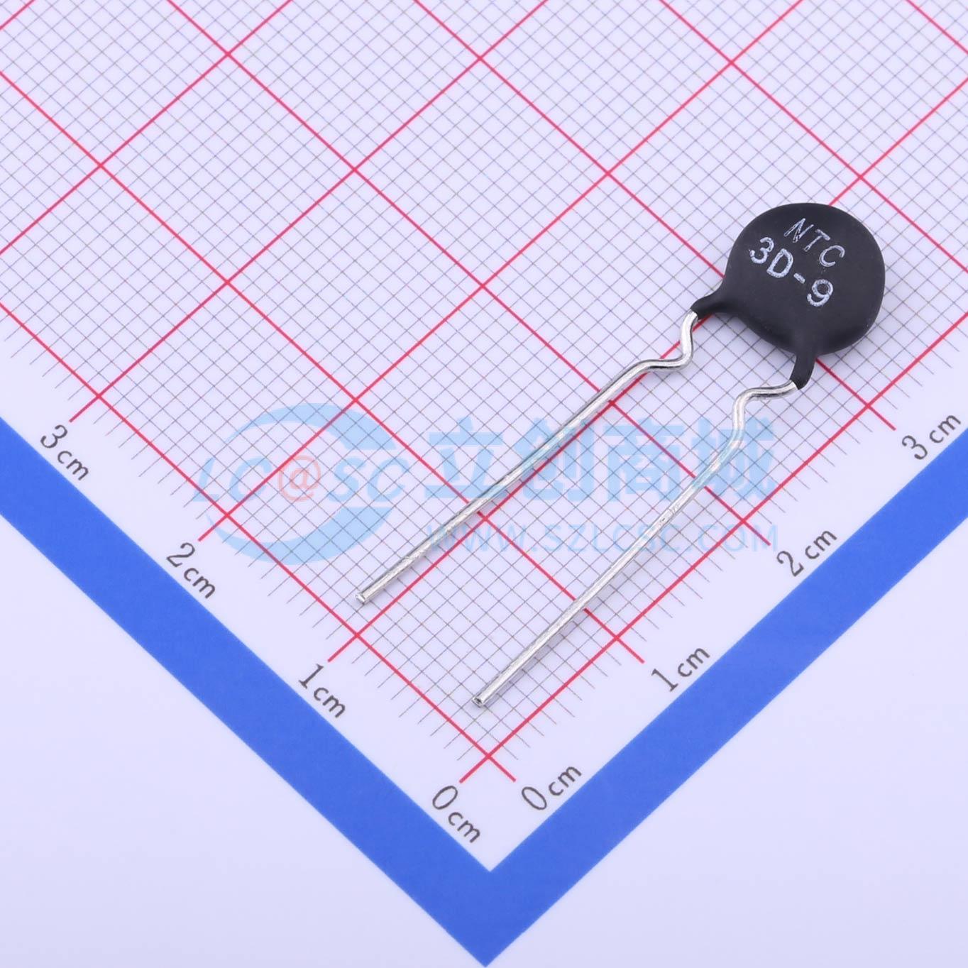 NTC热敏电阻 NTC3D-9 插件,P=7.5mm 3Ω 原装正品 电子元器件配单
