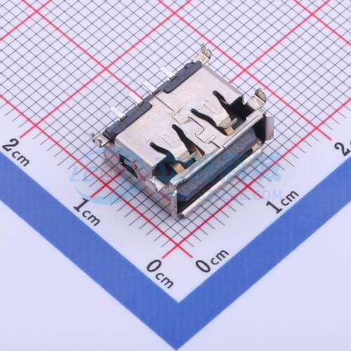USB连接器 905-751A2022S10201 SMD 沉板1.1四脚插板脚距7.7有边