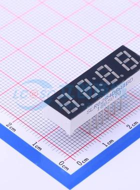 LED数码管 SLR0284DBA1BD 插件 4位 蓝色 共阳极 电子元器件配单