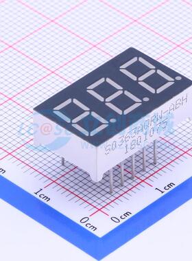 LED数码管 S0363AQRW-ABH 插件 3位 红色 共阳极 电子元器件配单