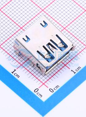 USB连接器 U231-091N-4BLRA00-S SMD USB3.0连接器 AF90度贴片 板