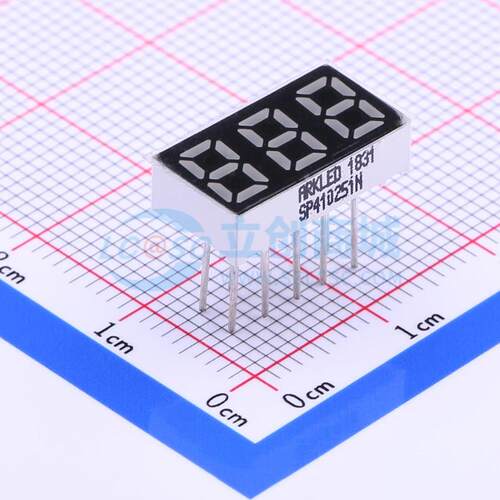LED数码管 SP410251N/21 插件 3位 红色 共阳极 电子元器件配单