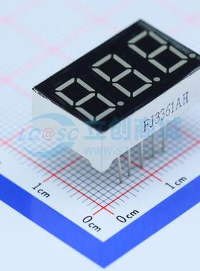 LED数码管 FJ3361AH 插件 3位 红色 共阴极 原装 电子元器件配单