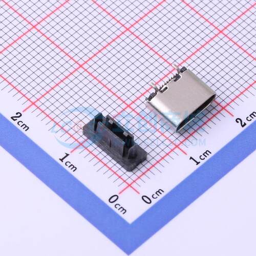 USB连接器 MC-236LS-L64 SMD 直立式6.4H Type-C 立贴 电子元器件