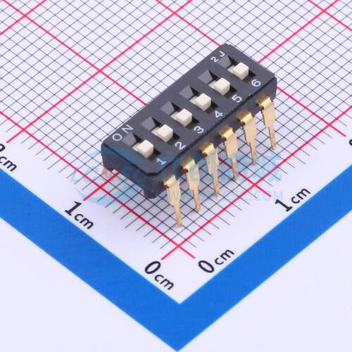 拨码开关 CFS-0602MC 插件 6位 PC引脚 2.54mm