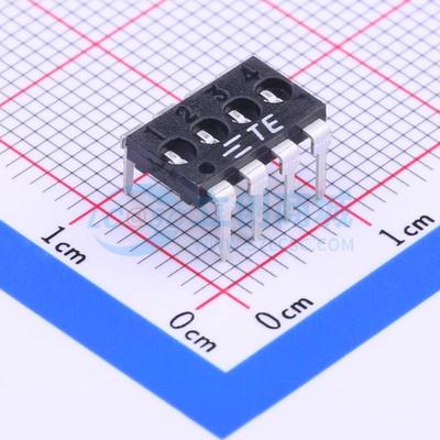 拨码开关 1825190-3 插件 跳线 4位 PC引脚 2.54mm