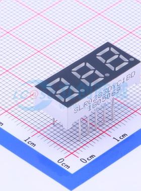 LED数码管 SLR0283DYC1BD 插件 3位 黄色 共阴极 电子元器件配单