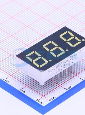 LED数码管 SLR0403FW2A1BY-6.3 插件 3位 白色 共阳极 电子元器件