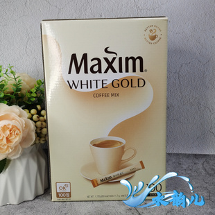 正品韩国进口白金麦馨速溶三合一咖啡粉100条装*1盒咖啡