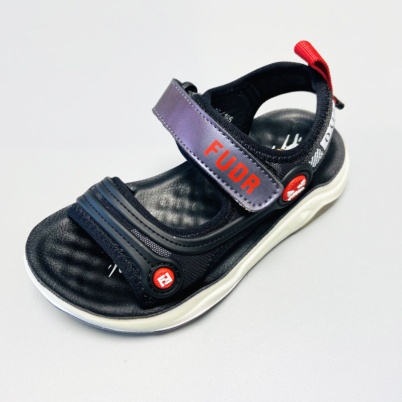 2022夏季新款福得隆童鞋男童凉鞋宝宝软底防滑露趾户外休闲沙滩鞋