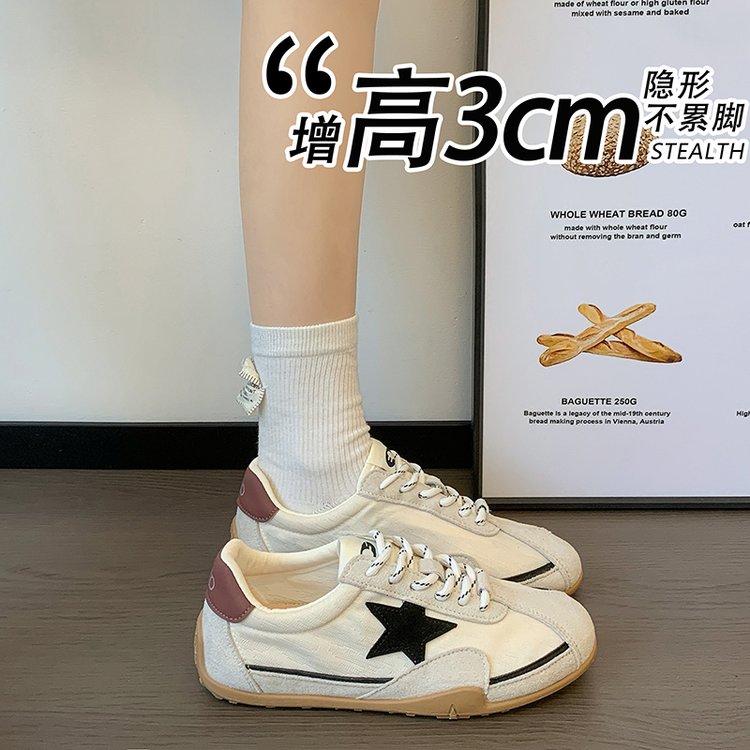 帆布星星阿甘鞋女春秋软底轻便舒适透气不磨脚复古德训休闲女鞋子