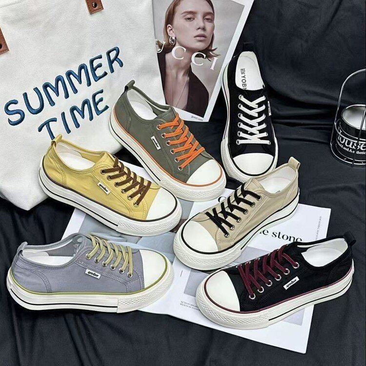 帆布鞋女款2026新款平底防滑运动鞋软底不累脚配裙子百搭休闲鞋女