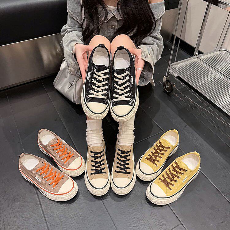 帆布鞋女款2026新款学生防滑平底鞋女柔软舒适透气不闷脚布鞋子女