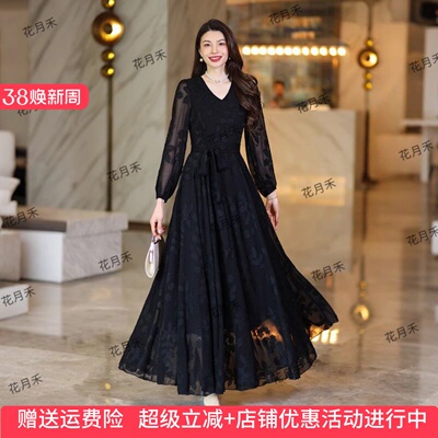 大摆收腰显瘦度假连衣裙