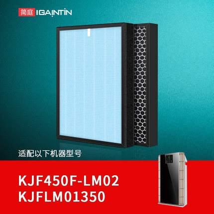 适配罗麦派馨空气净化器过滤网KJFLM01350活性炭甲醛滤芯HEPA套装