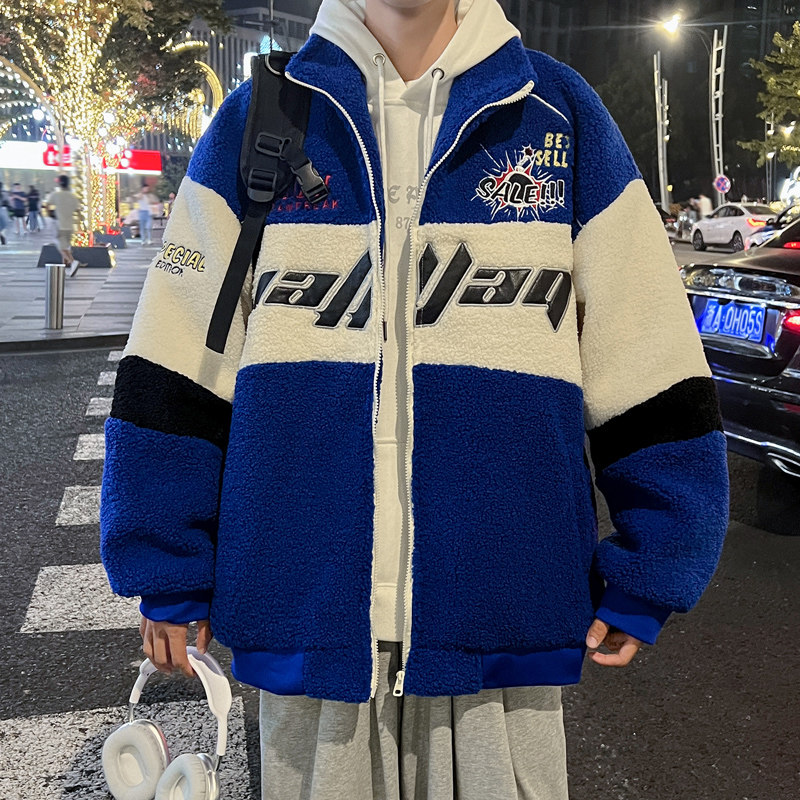 潮立领棉衣男冬季羊羔毛保暖休闲棉服外套港风棉袄C07P125,男装棉衣,电商A113-2