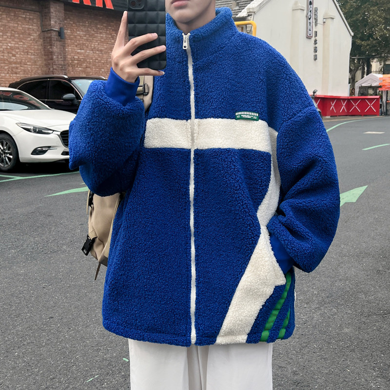 羊羔绒外套男上衣港风外套棉衣羊羔毛棉服310B-2-C05-P125控158,男装棉衣,电商A113-2