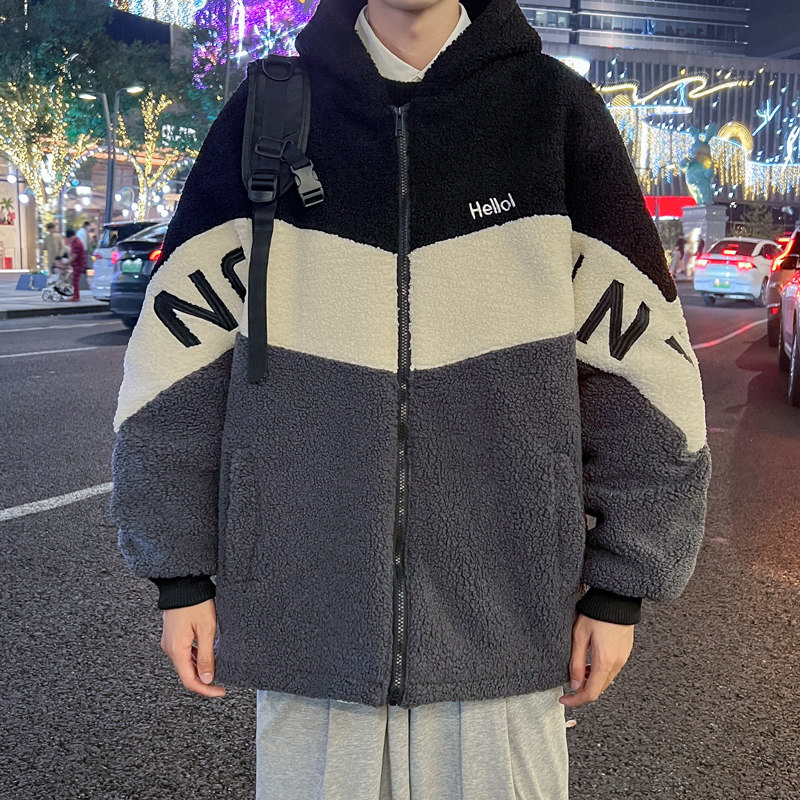 冬装加厚棉衣青少年上衣羊羔毛外套男士310B-2-C08-P125控价158,男装棉衣,电商A113-2