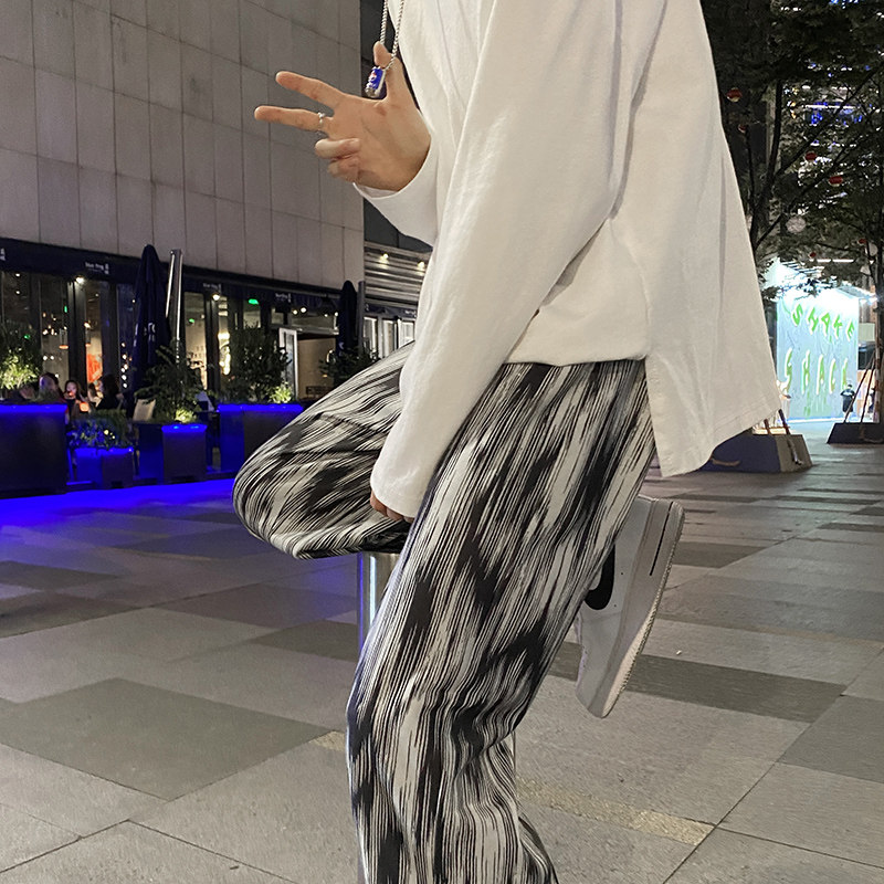 秋季扎染休闲裤男百搭港风潮III直筒束脚裤子311B-2P50,男装休闲裤,电商A113-2