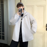 抖音质量港风宽松休闲服潮男大码休闲夹克纯色情侣外套8801P65，男装夹克，电商A113-2