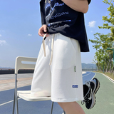 港风2024夏款新款短裤男女华夫格卫裤宽松运动裤五分裤310B-2P35，男装休闲裤，电商A113-2